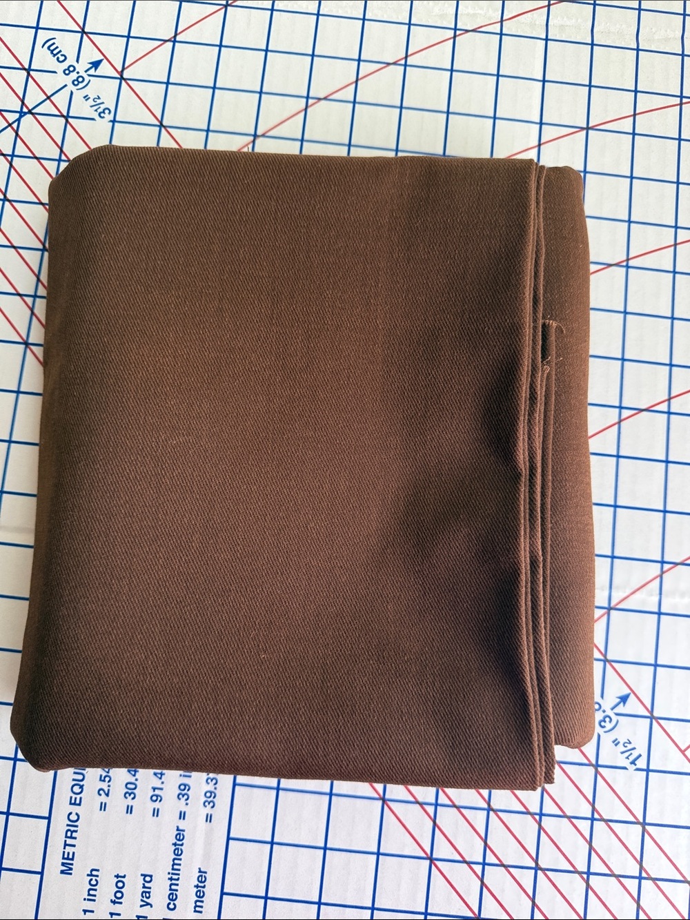 Vintage Heavyweight Cotton Twill Fabric Dark Chocolate Brown 3 Yards x 58”